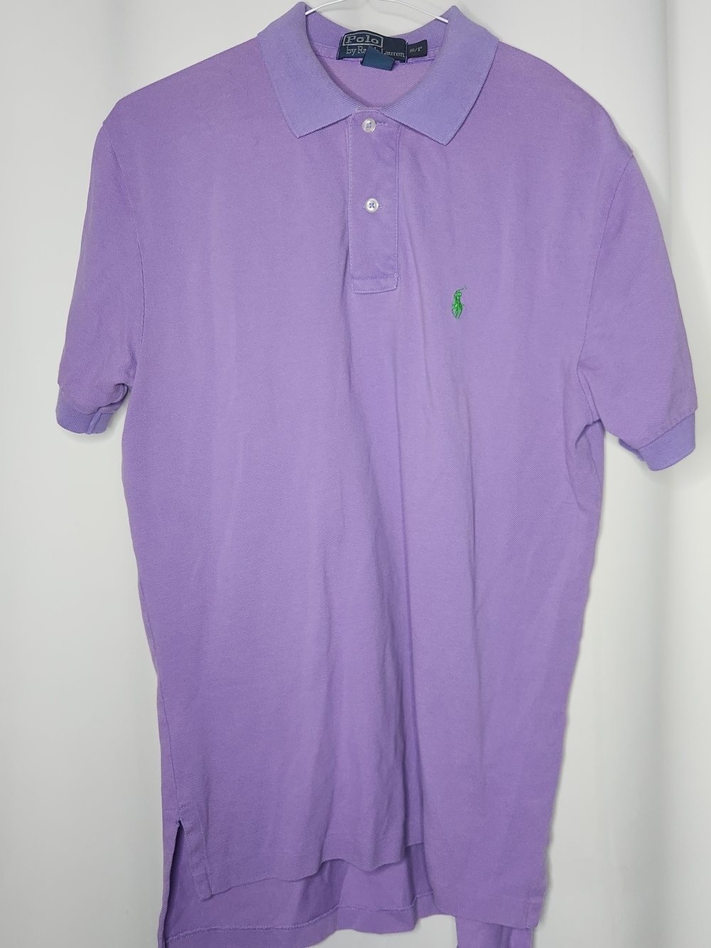 Polo by Ralph Lauren Purple Short-Sleeve Cotton Polo with Green Pony